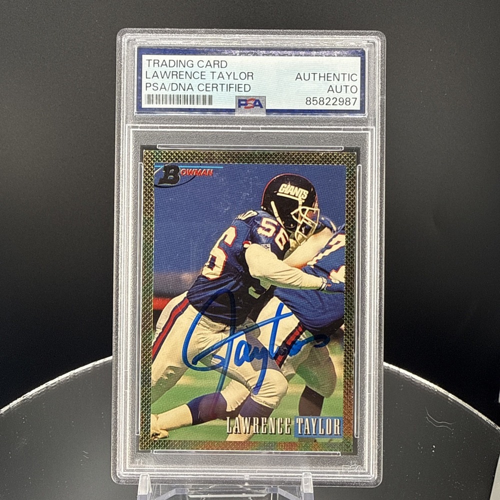 Lawrence Taylor PSA Authentic Autograph 1993 Bowman Foil - Vintage
